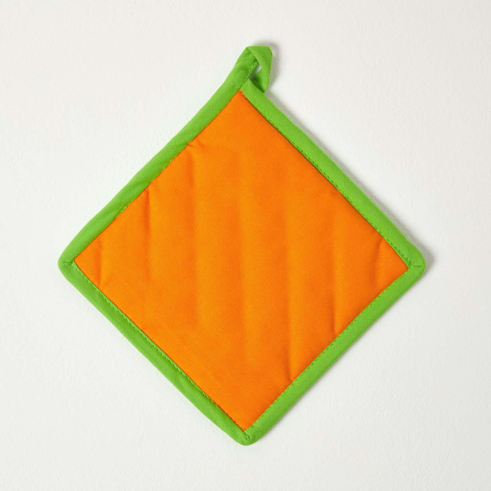 TOPFLAPPEN Sterne 20/20 cm, Baumwolle wattiert - Orange, Textil (20/20cm) - Homescapes