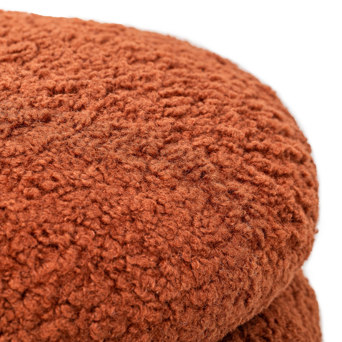 POUF Wolle Terrakotta - Rot, Textil (40/41/40cm) - Nordlys