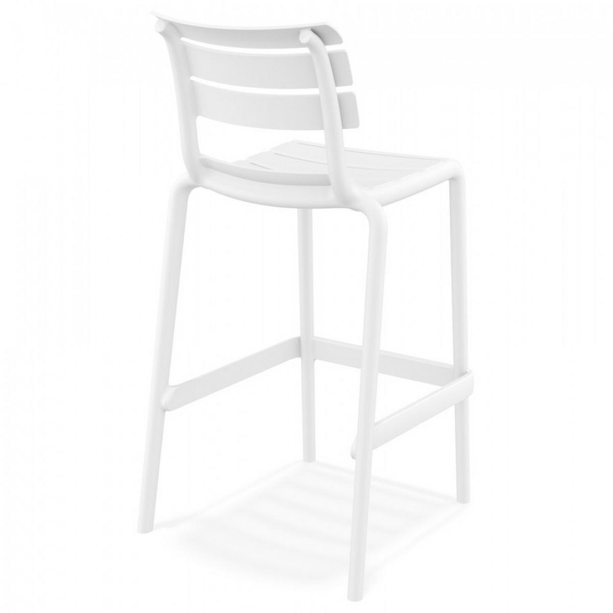 BARHOCKER Weiß 53x105x55cm - Weiß, Kunststoff (53/105/55cm) - AlterEgo