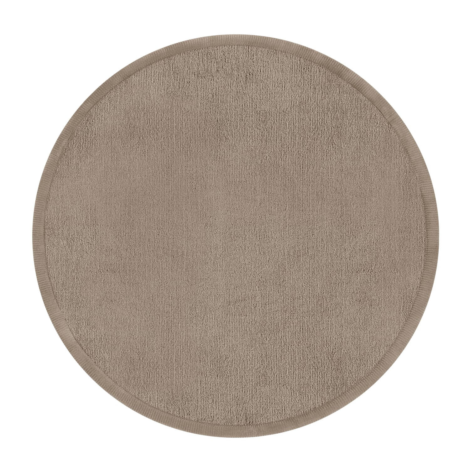 KURZFLORTEPPICH Waschbar, einfarbig, aus Polyester, Beige, Ø 80 cm - Beige, Textil (80/80cm) - KADIMA DESIGN