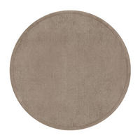 KURZFLORTEPPICH Waschbar, einfarbig, aus Polyester, Beige, Ø 80 cm - Beige, Textil (80/80cm) - KADIMA DESIGN