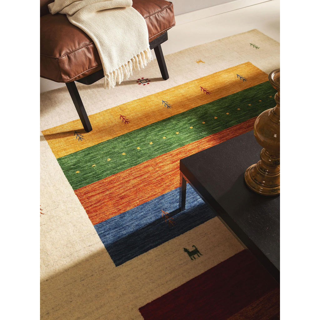 Thumbnail - benuta Nest Wollteppich, Mehrfarbig, Textil, Beton Optik, Rechteckig, 80x150 cm, Gots, pflegeleicht, Teppiche & Böden, T...