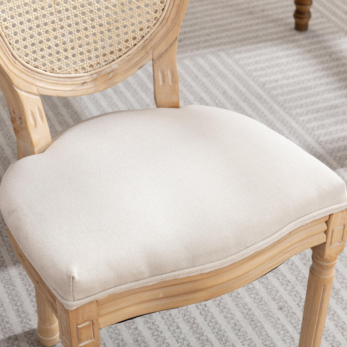 ESSZIMMERSTÜHLE 2er-Set im französischen Landhausstil - Eichefarben, Textil (59/95/49cm) - Urban Meuble