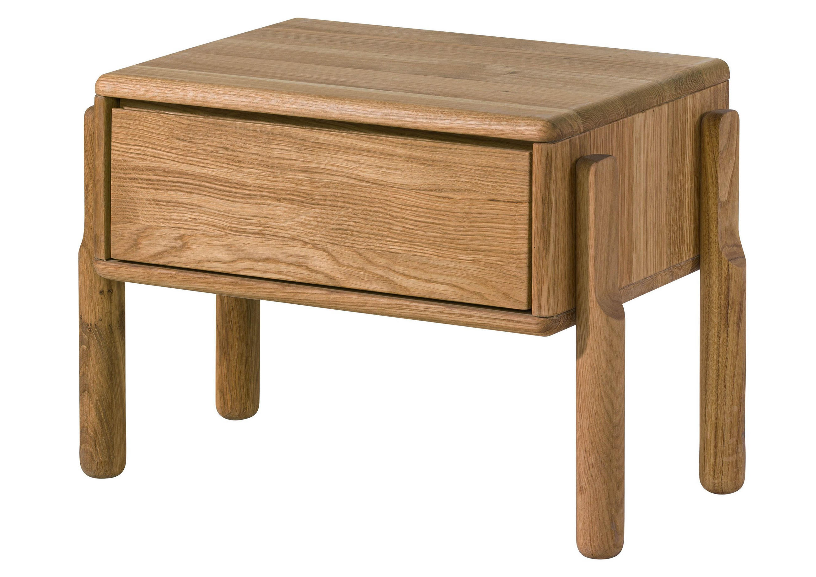 NACHTTISCH Eiche 58x36x41 natur geölt KIEL #10 - Braun, Holz (58/41/36cm) - Massivmoebel24
