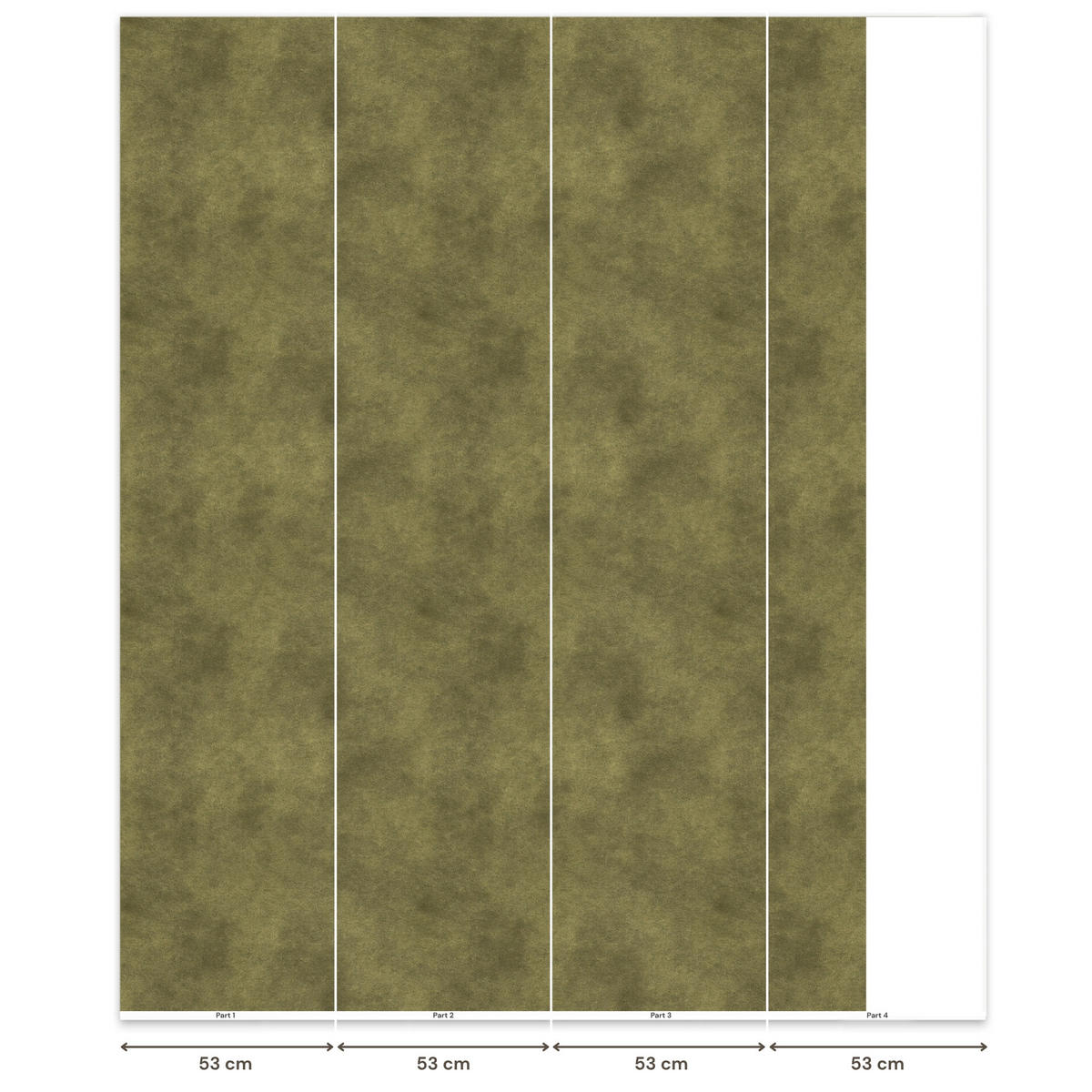 TAPETE - Textur - Abstrakt - Grün - 200x260 cm - Olivgrün, Papier (200/260cm) - OnlyWow