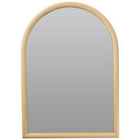 WANDSPIEGEL in Bogenform 70/50/2,7 cm - Beige, Kunststoff (50/2.7/70cm) - Home Styling Collection