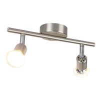 DECKENLEUCHTE Leeder 26/15/8cm - Silberfarben, Metall (26/15/8cm) - Nettlife