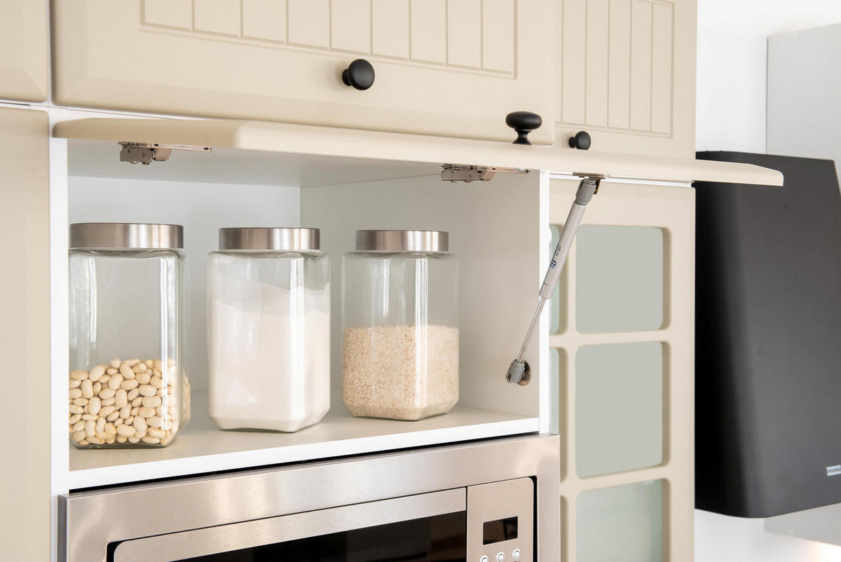 KÜCHENZEILE KS1-G300 - Arvion - Strapazierfähig mit modernem Flair - Kaschmir, Holz/Holzwerkstoff (300/249.3/56cm) - ROYAL24_MARKT