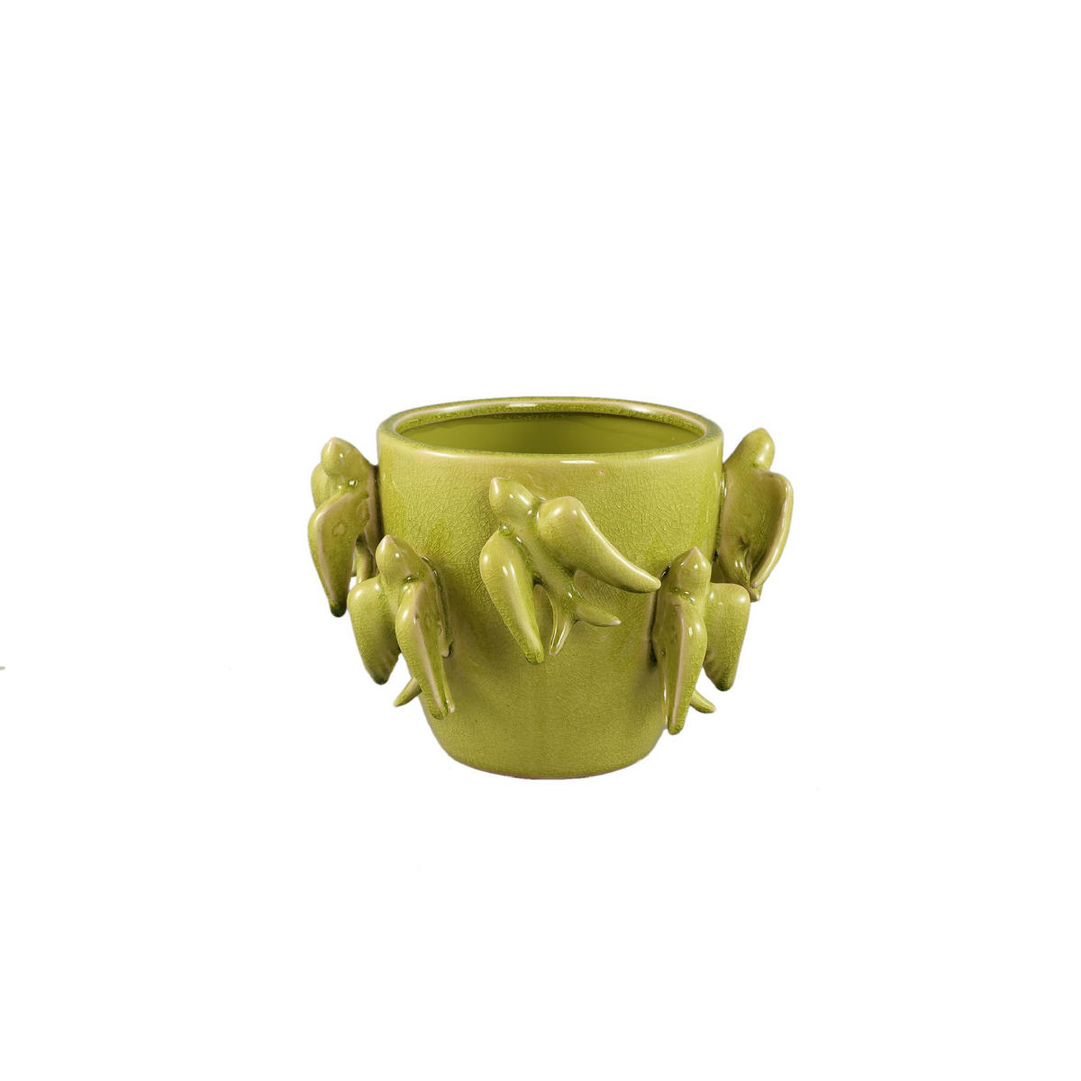 TOPF Emmelyn Grün 23/23/15cm - Grün, Keramik (15cm) - PTMD Collection