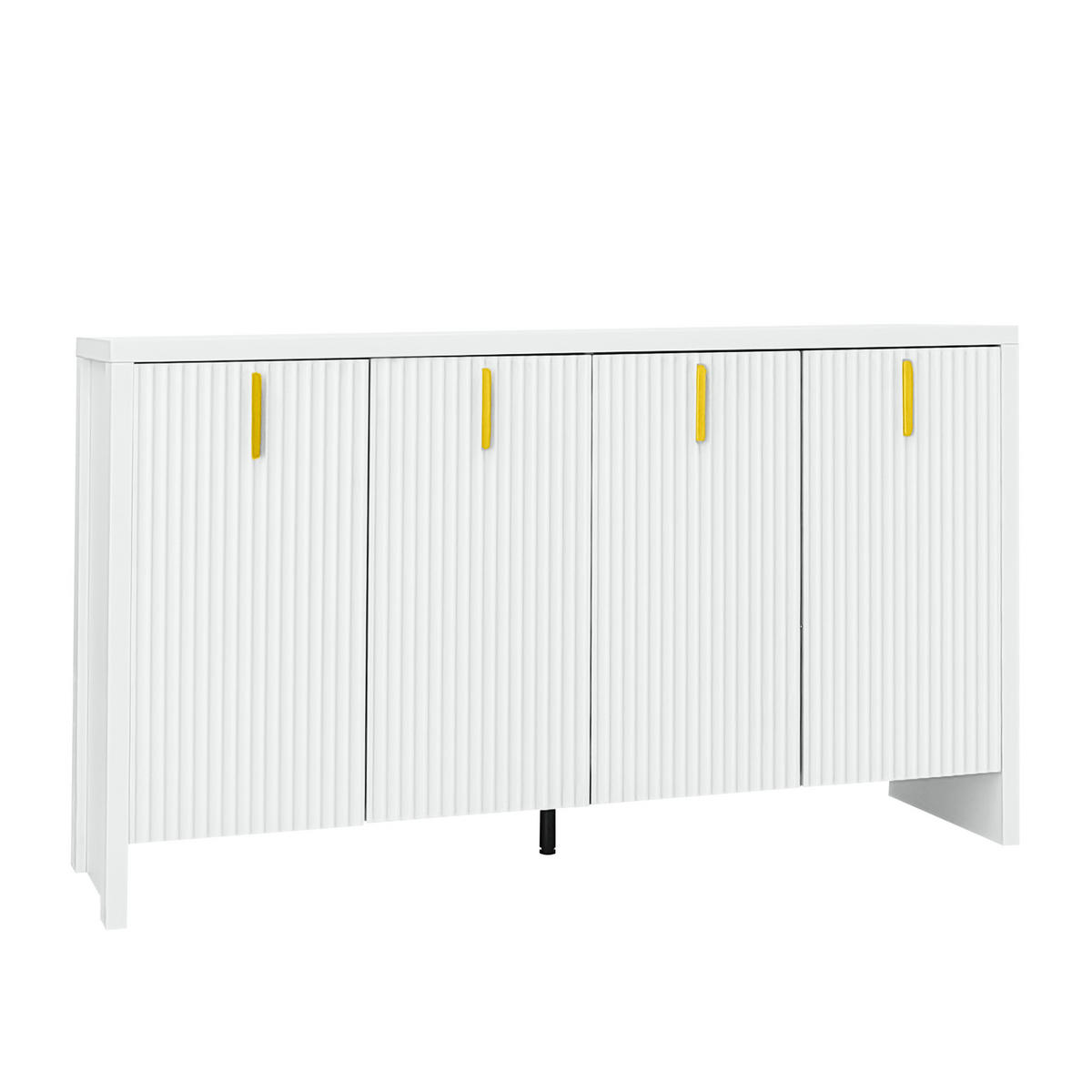 SIDEBOARD 140/38/80 cm Weiß aus Holzwerkstoff mit 4 Türen - Weiß, Holzwerkstoff (140/80/38cm) - OKWISH