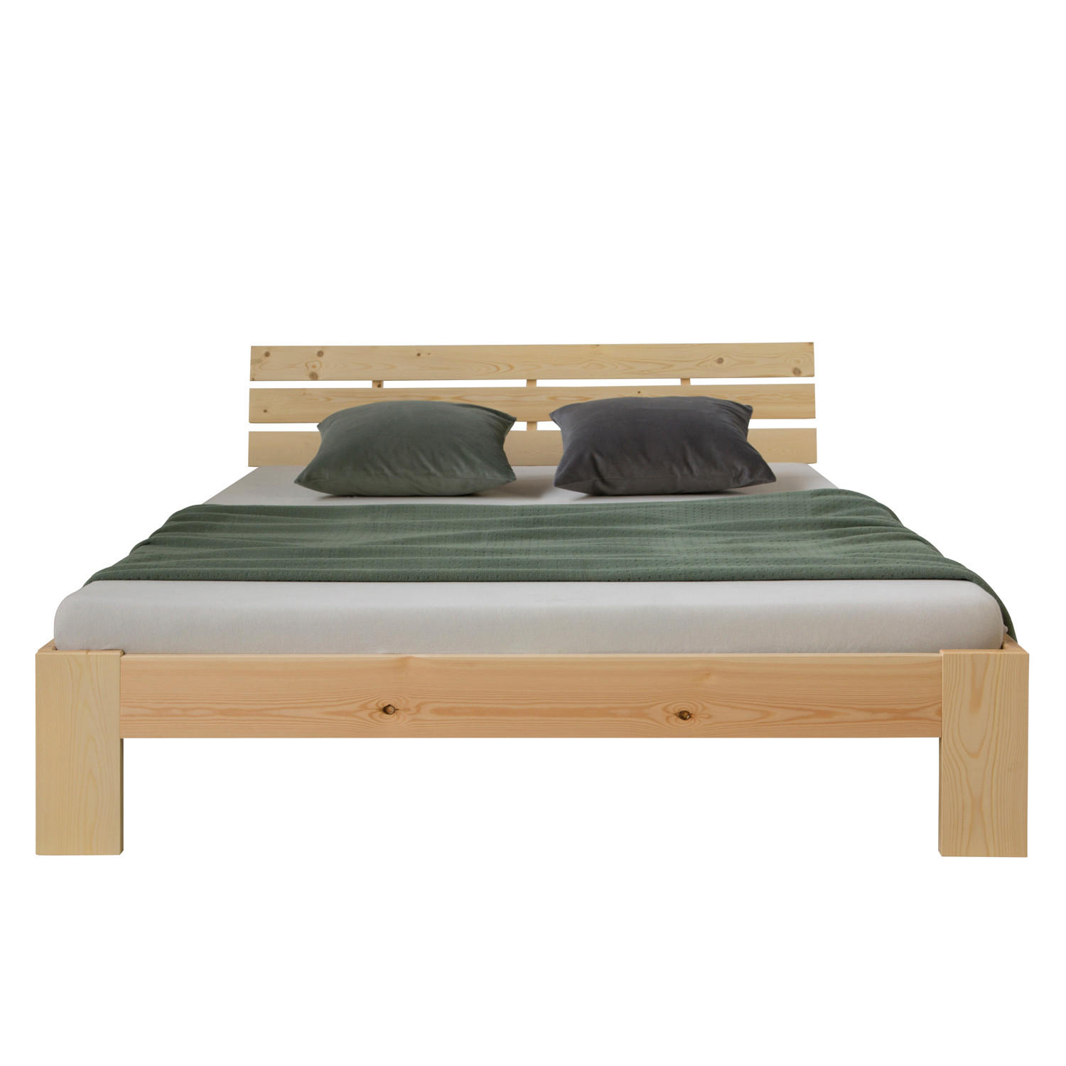 HOLZBETT Natur 140/200 cm Doppelbett mit Lattenrost - Naturfarben, Holz (140/200cm) - Homestyle4u