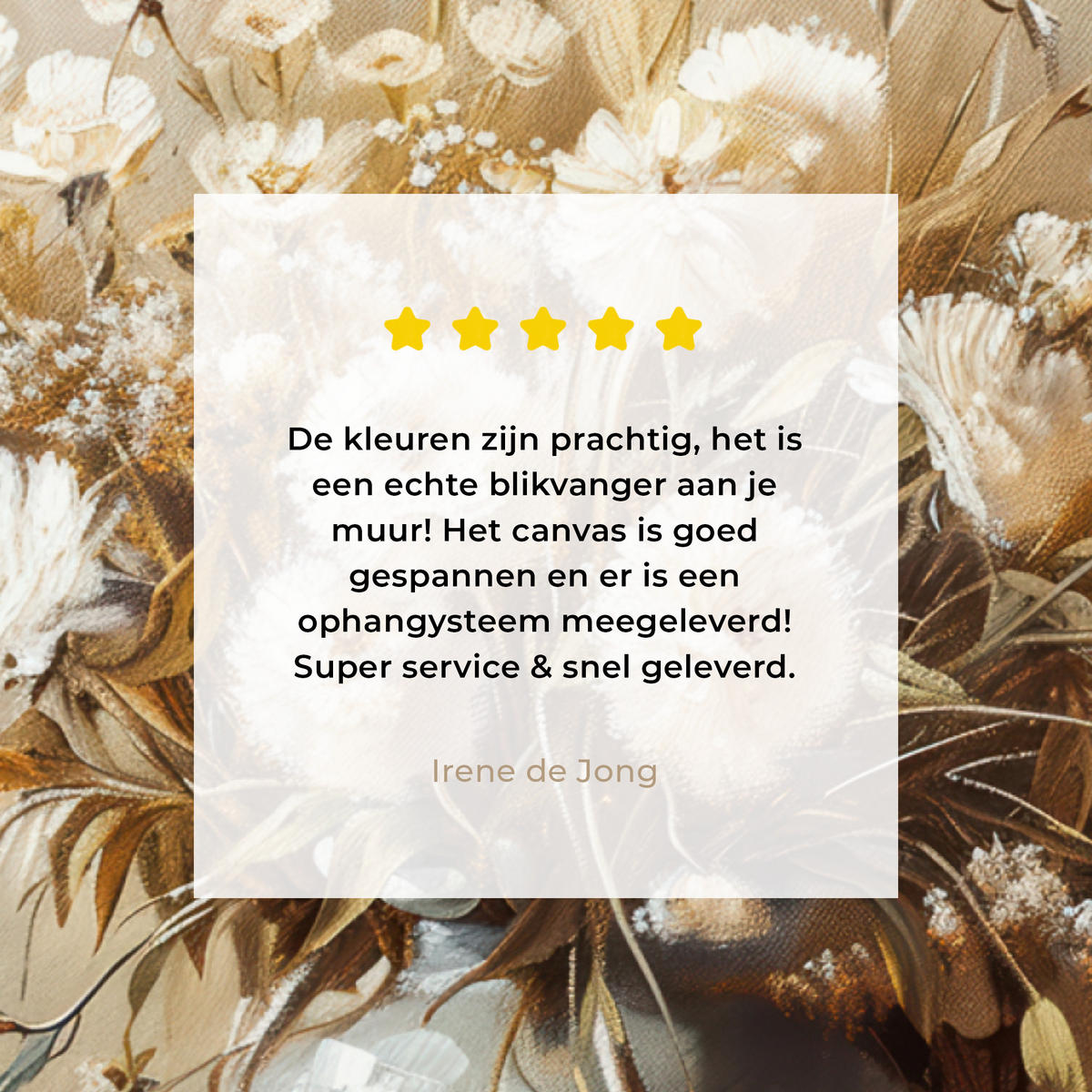 LEINWANDBILD Blumen - Vase - Stilleben - Beige Wandbilder 80x60 cm - Creme, Textil (80/60cm) - MuchoWow