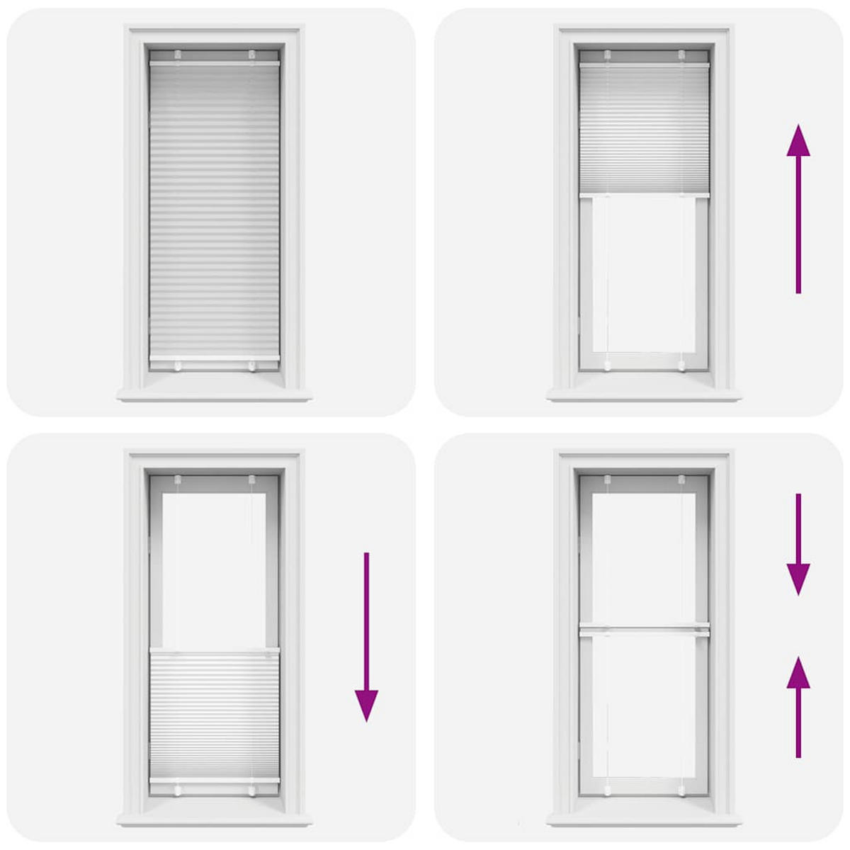 PLISSEE 55/100 cm Stoffbreite 54,4 cm aus Polyester Weiß - Weiß, Textil (55/100cm) - vidaXL