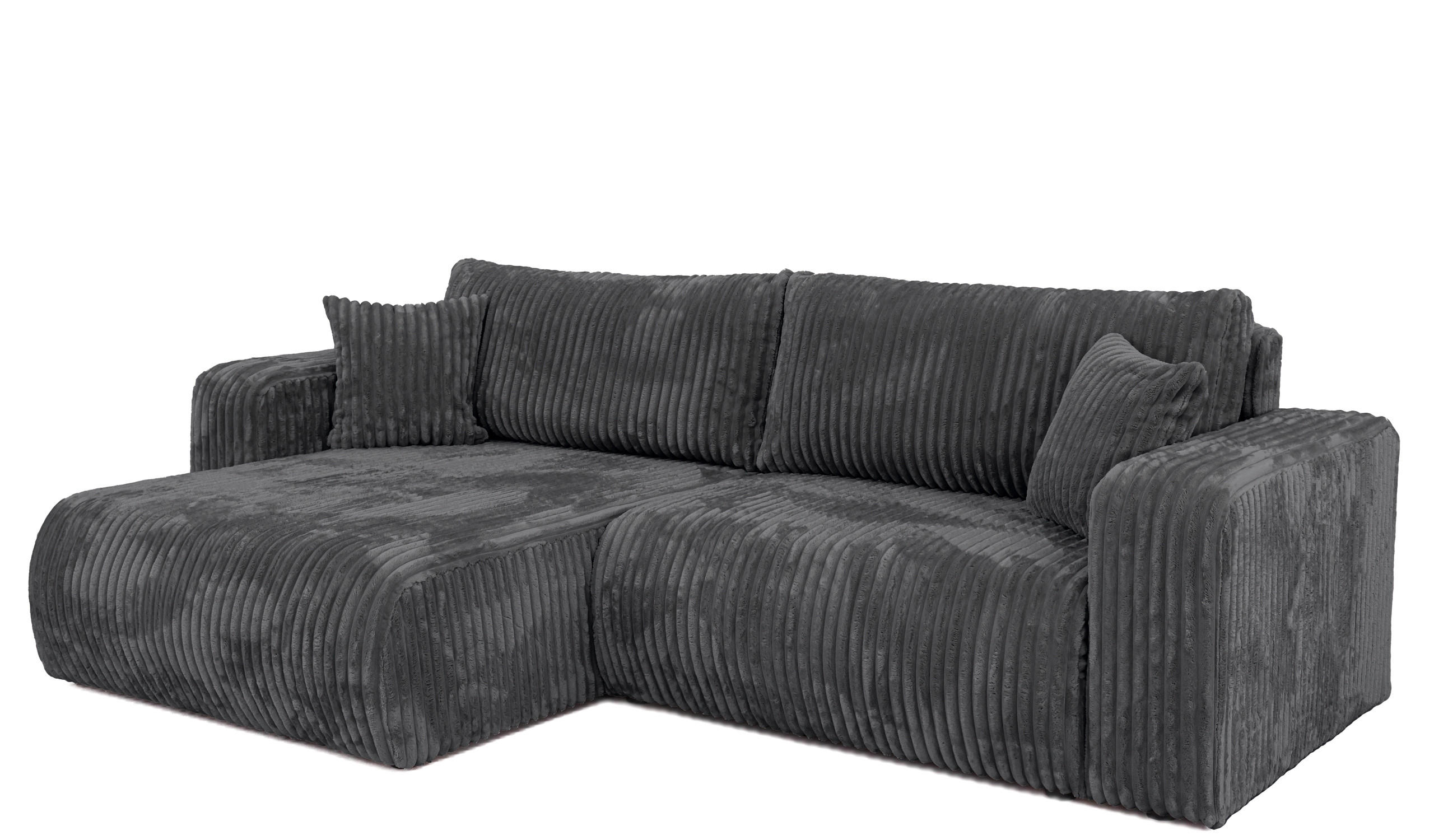ECKSOFA mit Schlaffunktion TILIO Dunkelgrau - Dunkelgrau, Textil (244/148cm) - Bromarkt