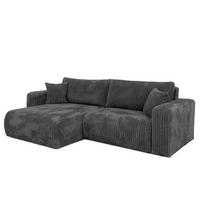 ECKSOFA mit Schlaffunktion TILIO Dunkelgrau - Dunkelgrau, Textil (244/148cm) - Bromarkt