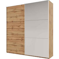 SCHWEBETÜRENSCHRANK ORIANNA 225/244/65 cm 2-türig mit Spiegel Eiche Wotan - Eiche Wotan, Holzwerkstoff (225/244/65cm) - MASSENO