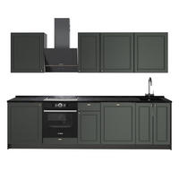 KÖK Fame-Line, Grönt och guld lanthus/antracit, 280 cm, AP Antracit - Grön/Antracit, Träbaserade material (280/82/60cm) - Vicco