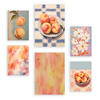 POSTER Set Mit 6 Orangefarbene Pfirsiche A3 & A4 Rahmenlos - Klar, Papier (29/3cm) - Nacnic