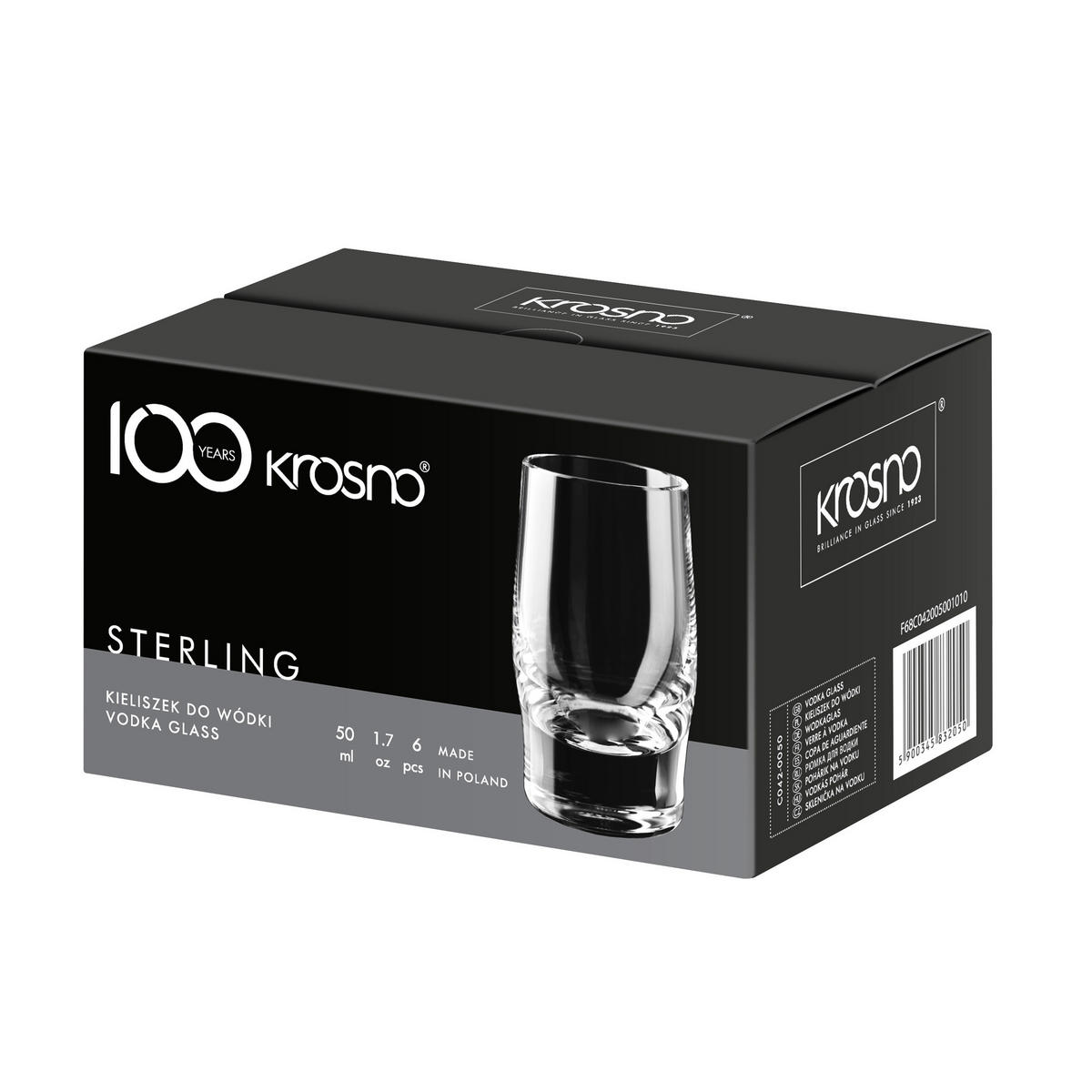 SCHNAPSGLÄSER STERLING, 6er-Set, 50 ml - Transparent, Glas (0.05L) - Krosno Glass