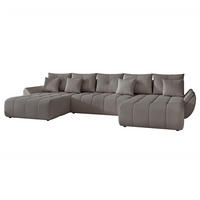 WOHNLANDSCHAFT DIEGO mit Schlaffunktion und Bettkasten Graphit - Graphitfarben, Holzwerkstoff/Kunststoff (382/91/190cm) - Idohome