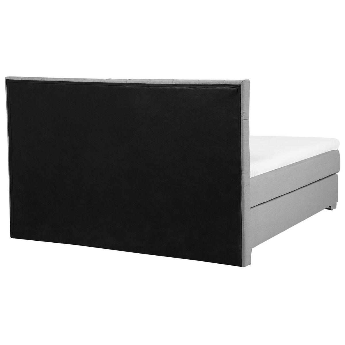 BOXSPRINGBETT 180/200cm Hellgrau Duchess - Hellgrau, Textil (180/200cm) - Beliani