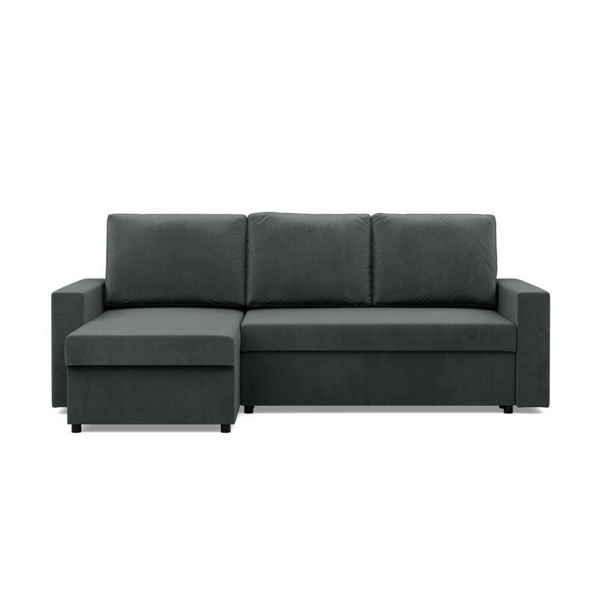 ECKSOFA Neo mit gerader Armlehnen dunkelgrau - Dunkelgrau, Textil (231/140cm) - SIMKAM Furniture