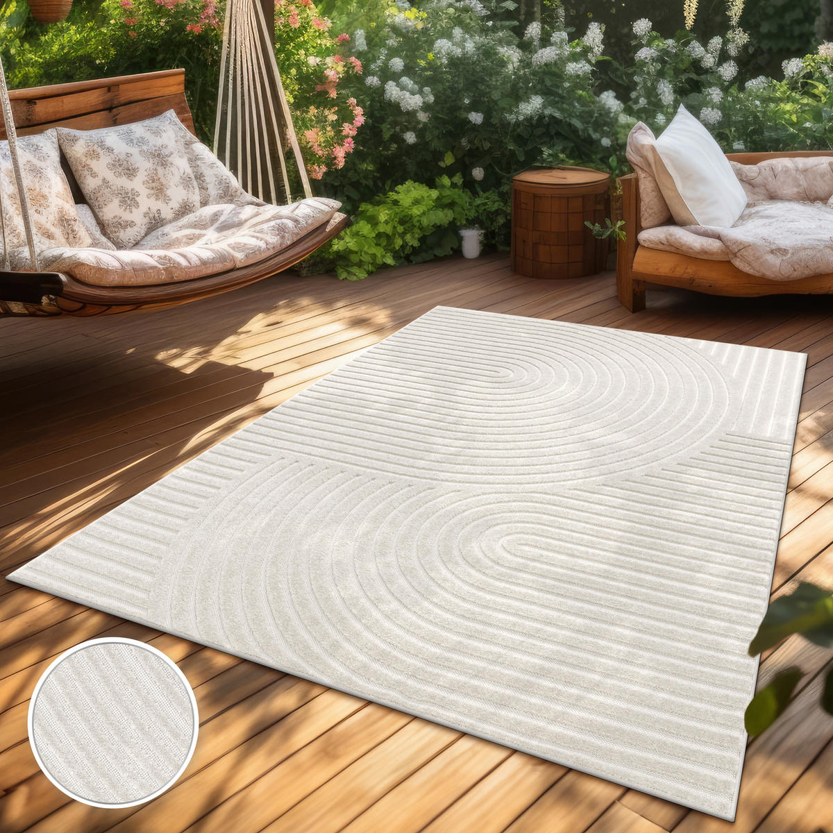 OUTDOORTEPPICH 120/170 cm Cotton 236 - Creme, Textil (120/170cm) - Paco Home