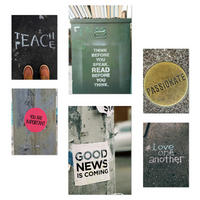 POSTER Set Mit 6 Inspirierende Straßensätze Urban Art A3 & A4 Rahmenlos - Klar, Papier (29/3cm) - Nacnic