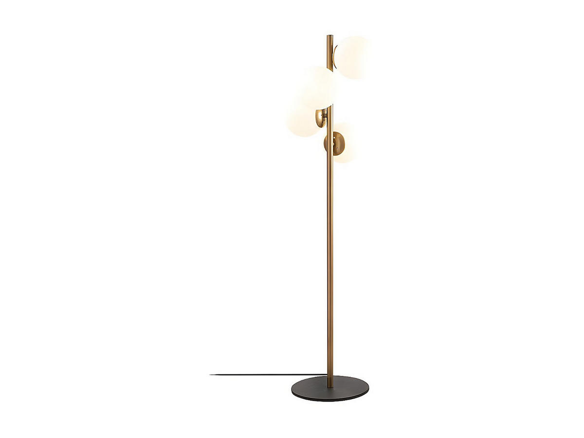 STEHLAMPE - 32 cm x 32 cm - metall - goldfarben Faze - Goldfarben, Metall (32/32/130cm) - Vente-Unique