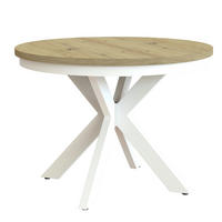 ESSTISCH BAGIO - Weiß/Eiche Artisan, Holzwerkstoff (100/100/77cm) - Meblini
