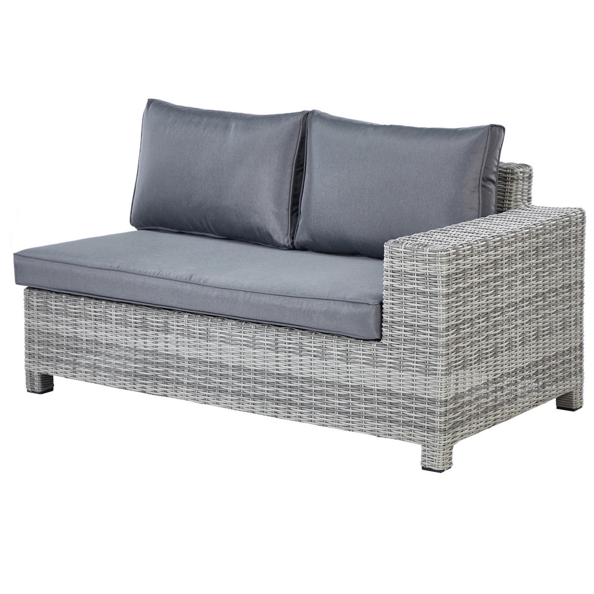 LOUNGE-SET 9-Sitzer Symmetrisch grau Teglio - Taupe, Kunststoff - Beliani