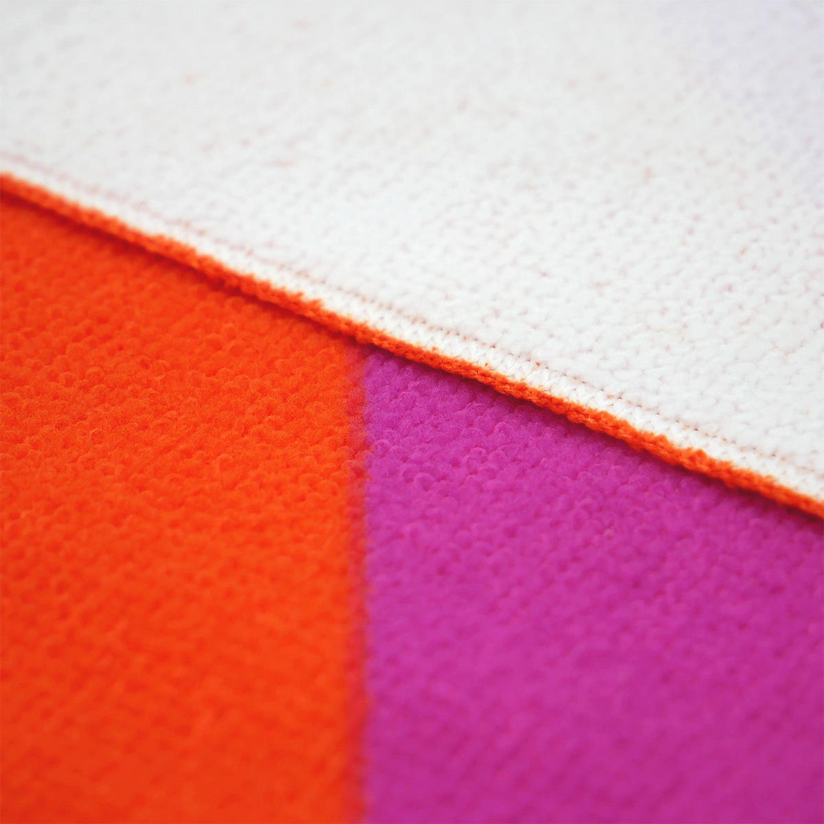 STRANDTUCH Mikrofaser Rosa 75x150 220g/m² - Streifen-Pop - Pink, Textil (150/75cm) - LE COMPTOIR DE LA PLAGE