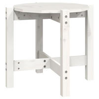 COUCHTISCH Weiß Ø 52,5x45 cm Massivholz Kiefer - Weiß, Holz (52.5/52.5/45cm) - furnicato