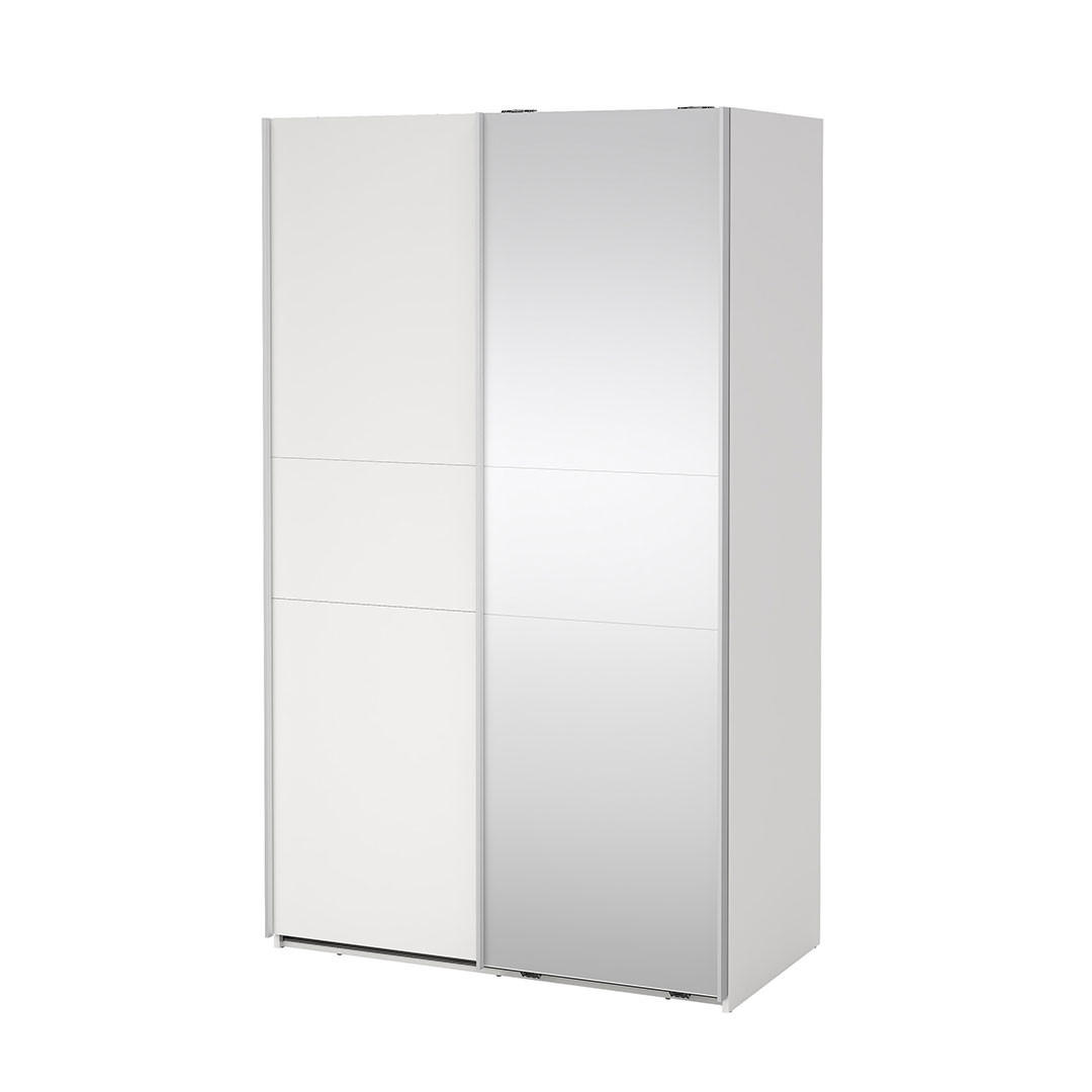 SCHIEBETÜRENSCHRANK, Como, Weiß, Holzwerkstoff, 119 x 67 x 201 cm - Weiß, Holzwerkstoff (119/201/67cm) - ebuy24