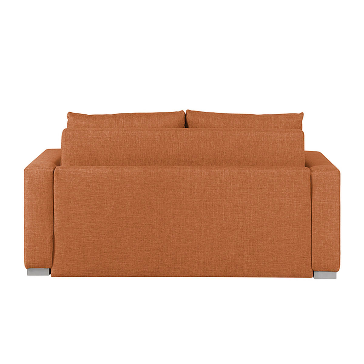 SCHLAFSOFA - Silberfarben/Orange, Textil (153/90/90cm) - home24