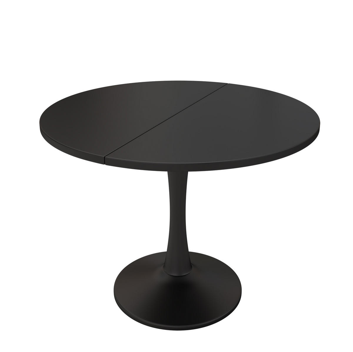 ESSTISCH 100/75/100 cm Schwarz aus MDF ausziehbar - Schwarz, Holzwerkstoff (100/140/75cm) - OKMYHOME