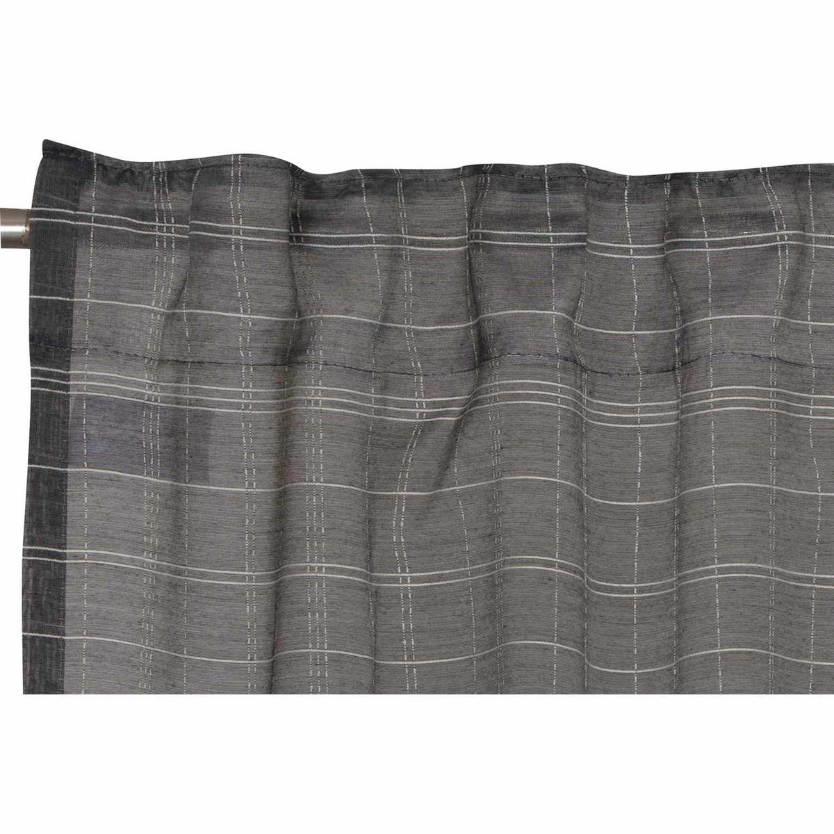 ÖSENVORHANG JIL halbtransparent - Anthrazit, Textil (130/0.5/250cm) - Esprit