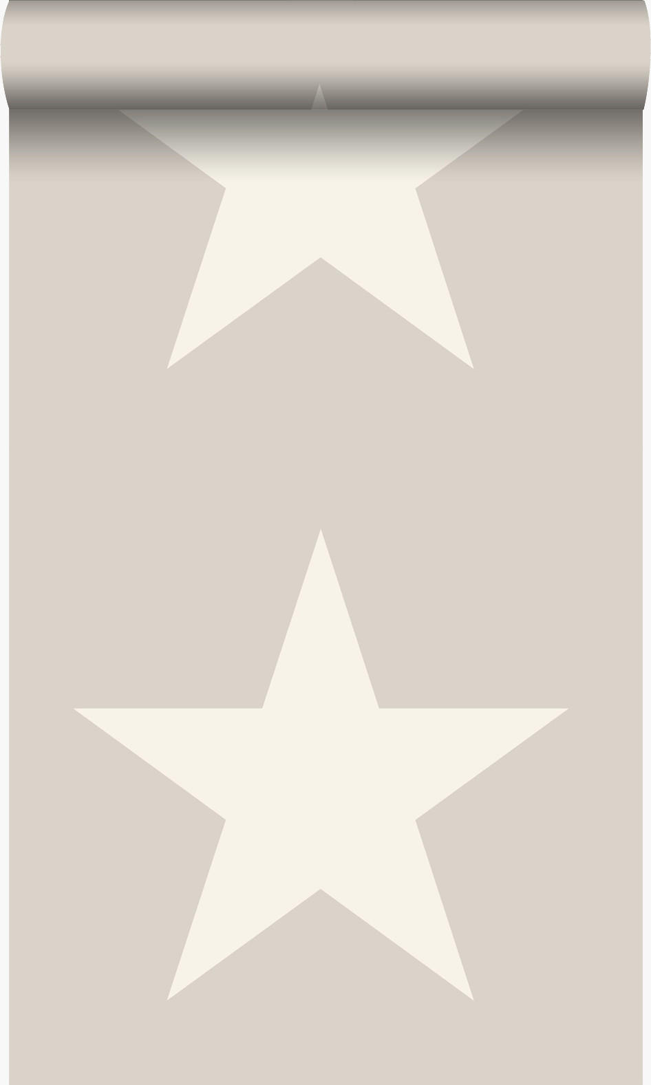 TAPETE Sterne 53 cm x 10.05 m - Grau, Papier (53/1000cm) - Origin Wallcoverings