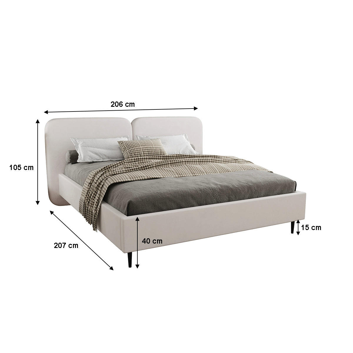 BOXSPRING KREVET 160/200 Luz Bijeli - bijela, drvo (160/200cm) - Petits-meubles