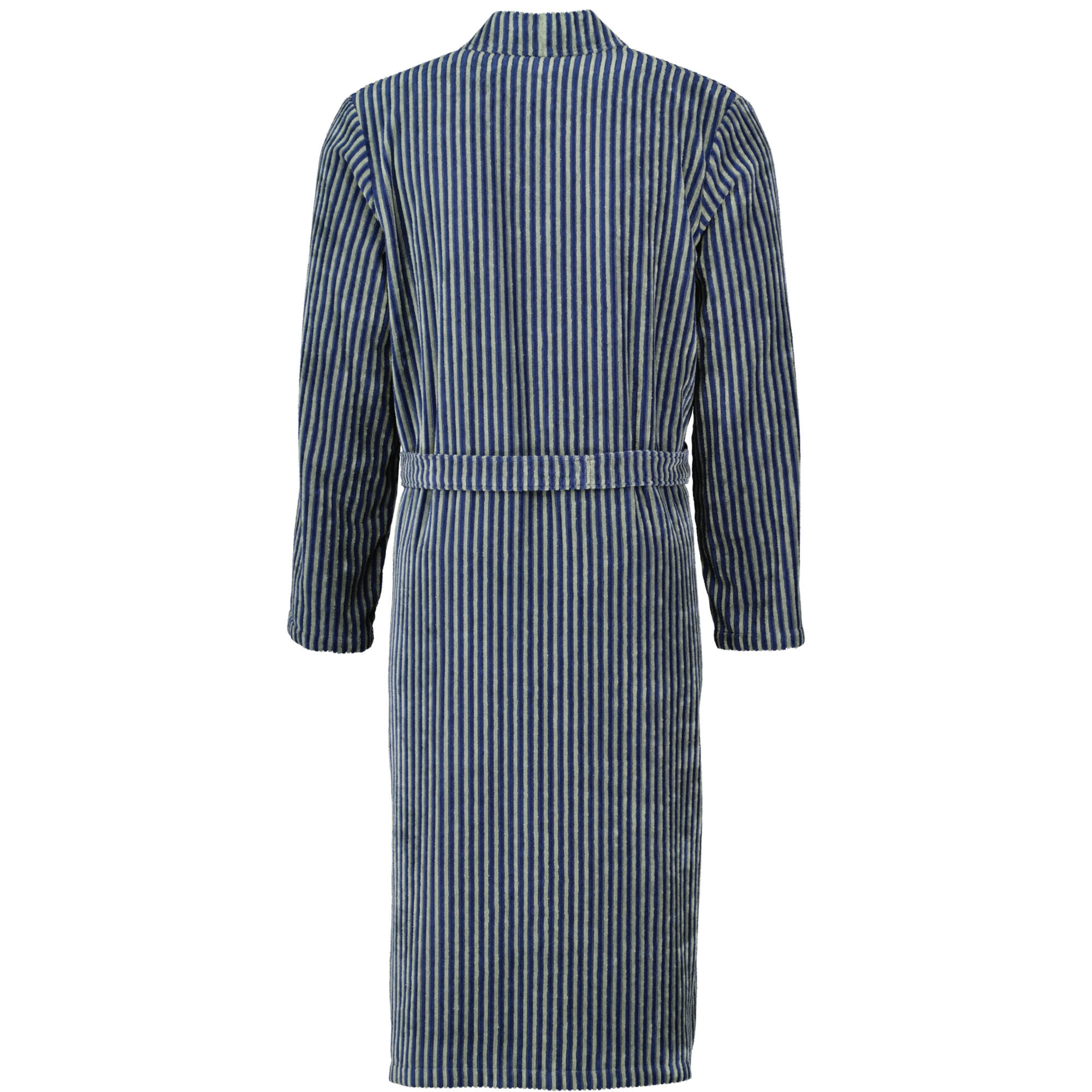 BADEMANTEL HERREN KIMONO STREIFEN 4854 BLAU-FIELD - 14 - Blau, Textil (Mnull) - Cawoe