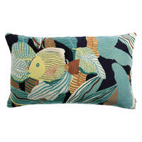 OUTDOOR-KISSEN Dori lagunenblau 40 x 65 cm - Türkis, Textil (40/65cm) - Vivaraise