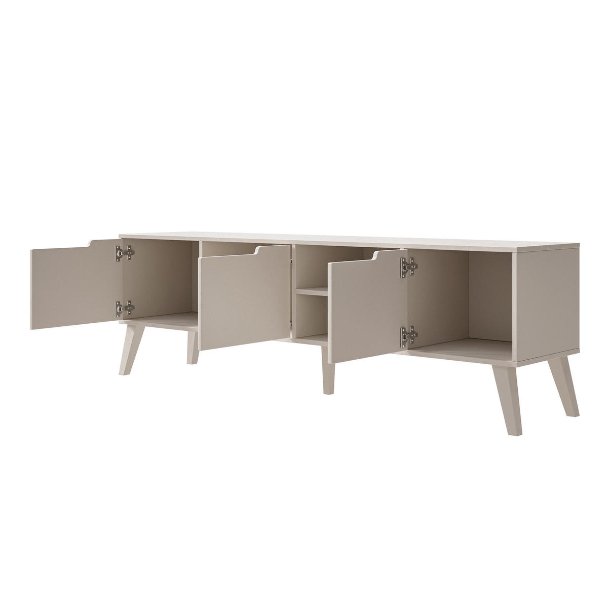WOHNWAND Norel 2-teilig Kommode 160 cm + TV-Schrank 180 cm, Kaschmir - Kaschmir, Holzwerkstoff (180/55/40cm) - Beautysofa