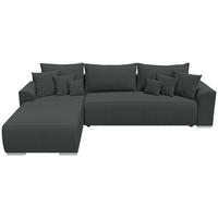 ECKSOFA Sydney mit Schlaffunktion Graphitfarben Leinenoptik - Graphitfarben, Textil (280/184cm) - Bromarkt