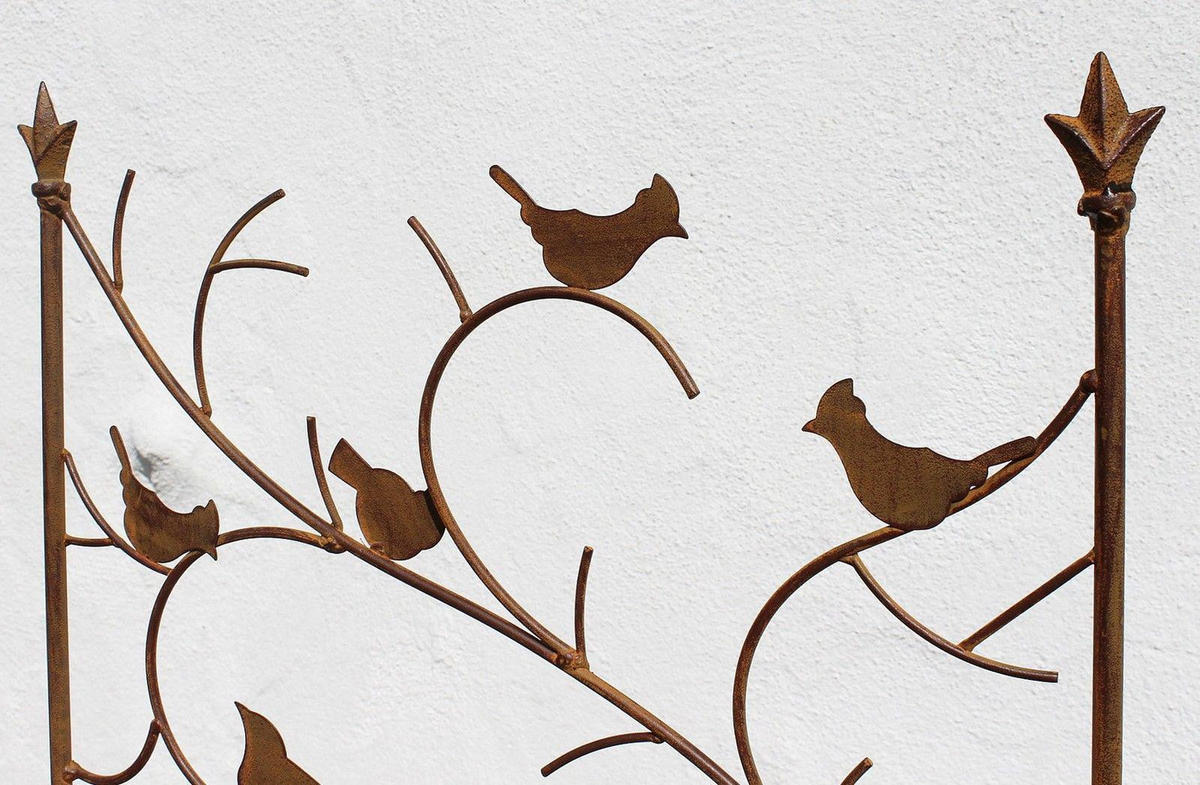 RANKGITTER mit Vögel Metall Rostbraun 150 cm - Braun, Metall (50/150/1cm) - DanDiBo