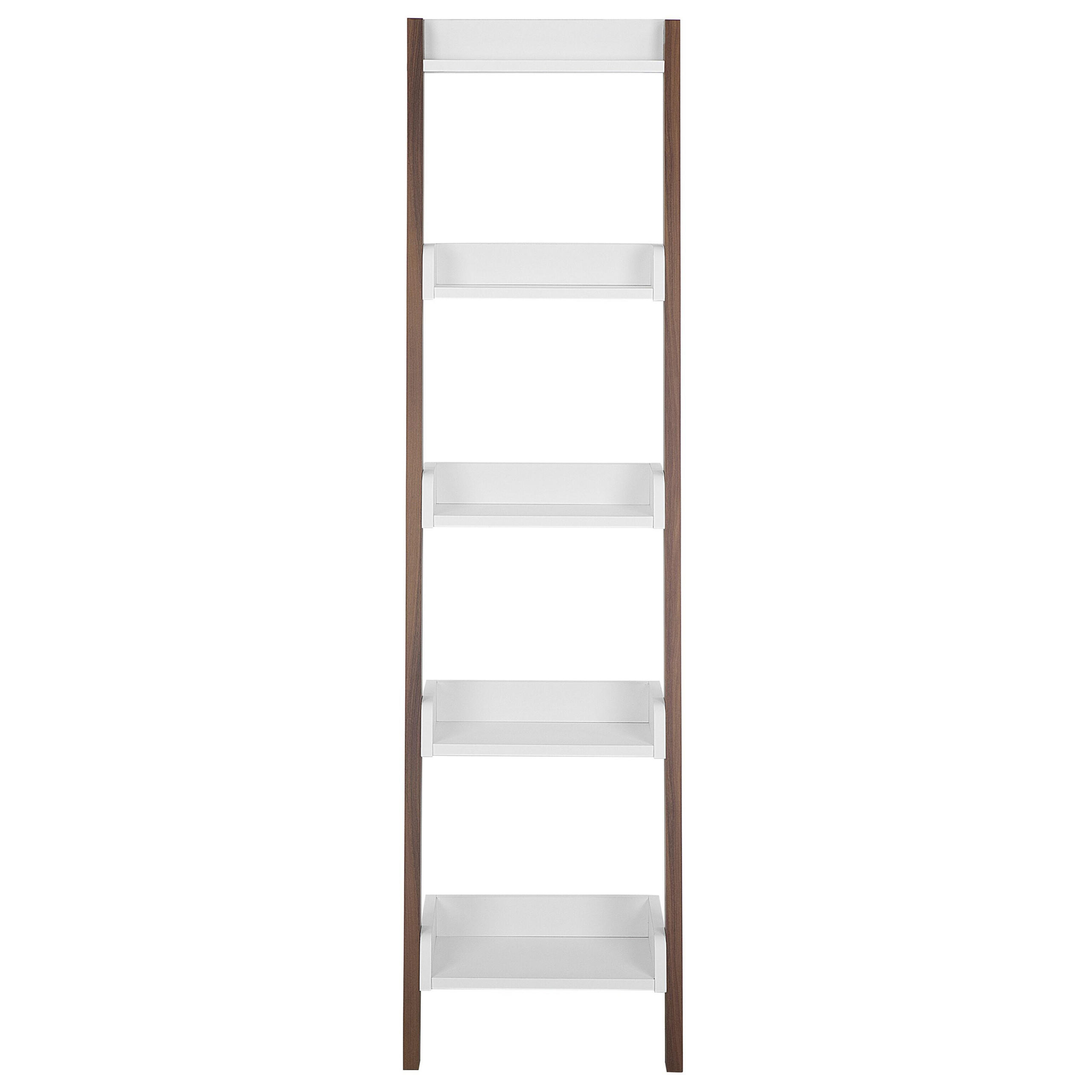 BÜCHERREGAL 5 Fächer Mobile Duo - Weiß, Holzwerkstoff (45/166/36cm) - Beliani