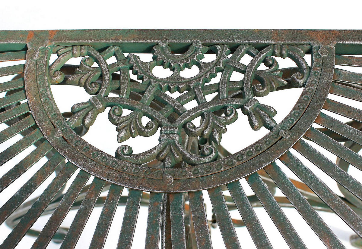 WANDTISCH Halbrund aus Metall 90 cm - Grün, Metall (46/90/74cm) - DanDiBo