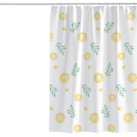 DUSCHVORHANG Gelb Polyester 72 x 72 cm wasserdicht maschinenwaschbar mit Haken Kunststoff - Multicolor, Textil (180/180cm) - MCBOSON