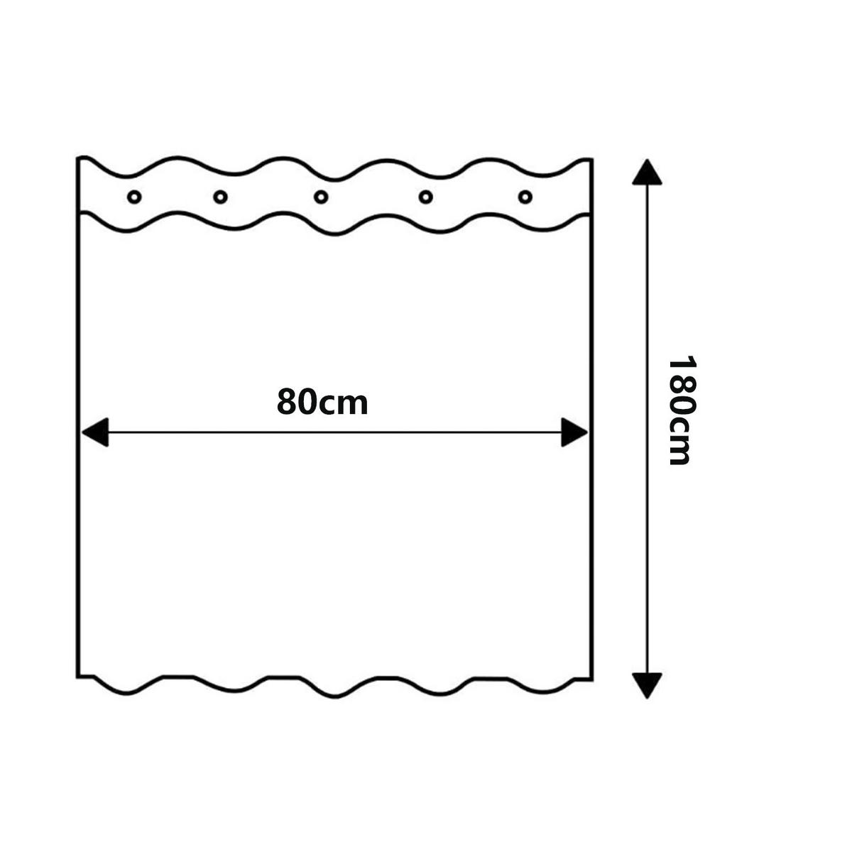 DUSCHVORHANG Schwarz klein Polyester wasserdicht schimmelresistent Badewanne maschinenwaschbar - Schwarz, Textil (80/180cm) - MCBOSON