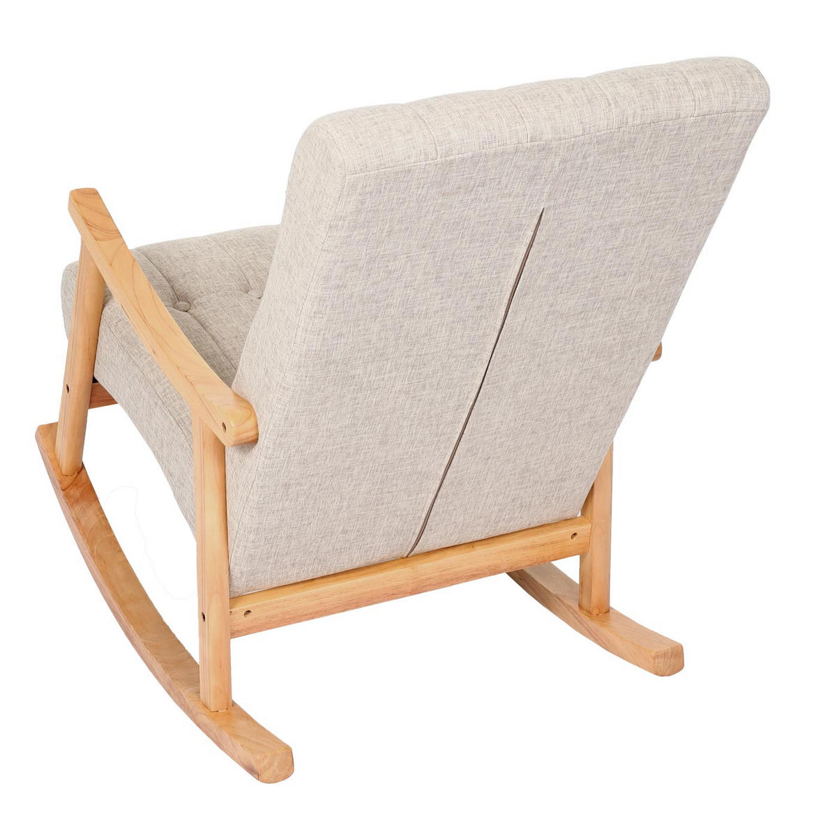 SCHAUKELSTUHL Cremeweiß - Creme/Weiß, Holz (62/97/82cm) - Jamb