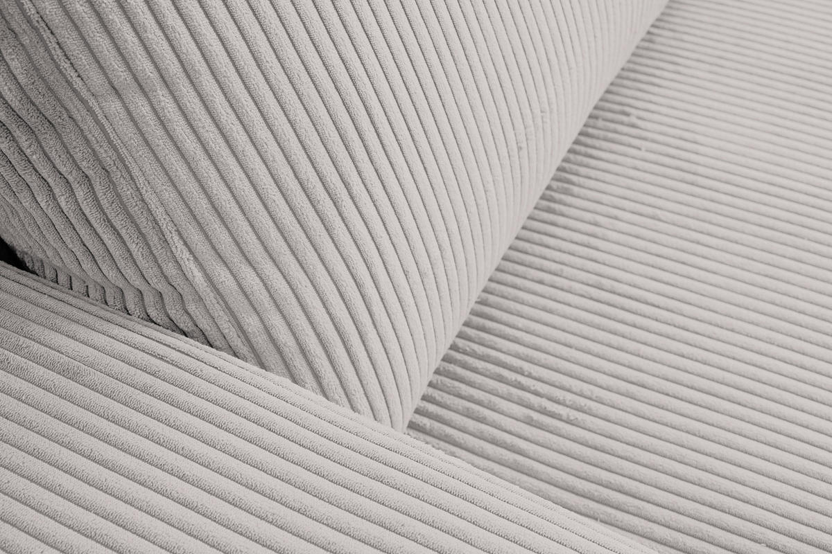 ECKSOFA Aspen in L-Form, Coach Farbe: Beige, Cordstoff, Ottomane Rechts - Beige, Textil (312/187cm) - VENASI MÖBEL